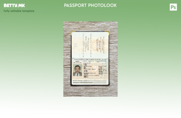 Модерен стил Шаблон за изглед на слика за верзија на кипарски пасош